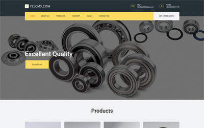 进口滑动滚动轴承生产工厂自适应响应式网页制作模板